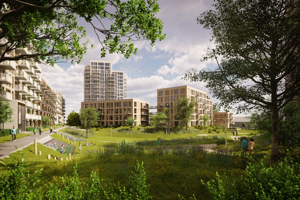 Ander zijaanzicht Zwanenveld woongebouw 2