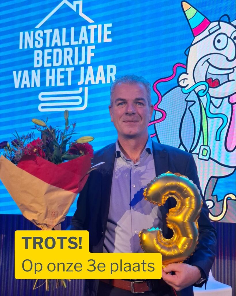 Trots op 3e plaatst - Installatie bedrijf van het jaar